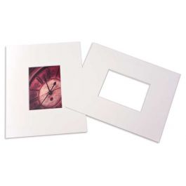 Mount Board Double thick White 27.9x35.6cm with 11.4x16.5cm Window (25 pieces) [MS31003]