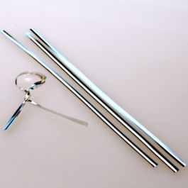 Tin Ties 10.2x0.4cm Silver Metallic Plastic (1.000 pieces) [TT4MS]