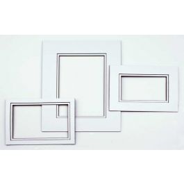 Mount Board Double thick White/Black 27.9x35.6cm with 19x24cm Window (10 pieces) [MD20194]
