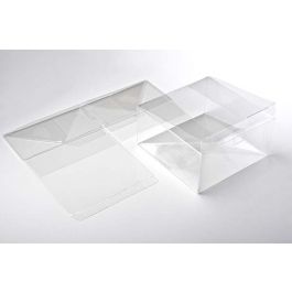 Plastic Gift Boxes 14.9x14.9x7.6cm Food Safe with Autolock Bottom (25 pieces) [PLB203]