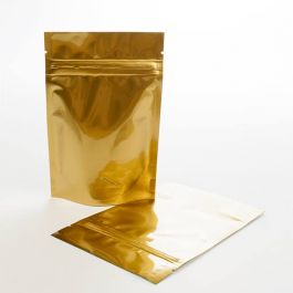 Stand Up Pouches Gold 13x7x20.5cm | 113 grams (100 pieces) [ZBGM3G]