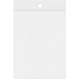 Grip Seal Bags with Hang hole 33x38cm Crystal Clear PP 75 micron (100 pieces) [Z3R1315]