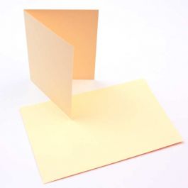 Cards light Yellow 14x10.8cm (50 pieces) [PC206]