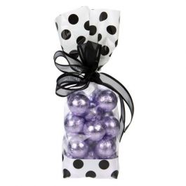Printed Bags White with Black Dots 6.7x4.8x27.3cm with side gusset (100 pieces) [G2WB]