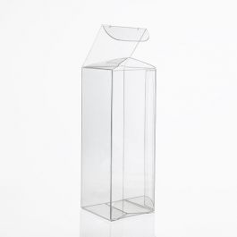 Plastic Gift Boxes 5.1x5.1x10.2cm Crystal Clear (50 pieces) [VB296]