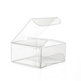 Plastic Gift Boxes 7.6x7.6x5.1cm Crystal Clear (50 pieces) [VB298]