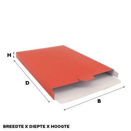 Shipping boxes 24x35x2,9cm Red (50 pcs) [FP-VPD017]