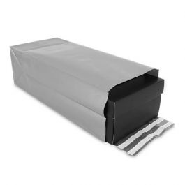 Plastic Mailing Bags 38+14x67 cm Silver (125 pcs) [FP-VZQ004]