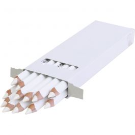 edu jumbo coloured pencils, white, thickness 10 mm, lead 6,25 mm, 12 pc/ 1 pack [HOB-408001]