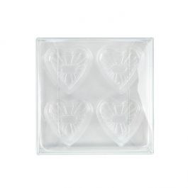 Clear Artisan Candy Box Set, Heart Insert 7x2.1x6.8 cm (25 pieces) [CNDYH276]