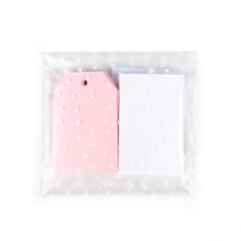 Frosted Plastic Bags 14x14 cm with Hearts Peal and Seal (100 pieces) [B55FHXL]
