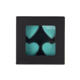Black Kraft Artisan Candy Box Set, Heart Insert 7x2.1x6.8 cm (25 pieces) [CNDYH276B]