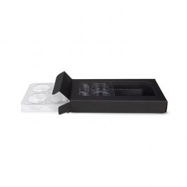 Black Kraft Artisan Candy Box Set, Round Insert 7x2.1x13.8 cm (25 pieces) [CNDYR272B]