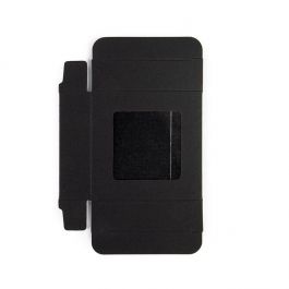 Black Gift Boxes Window Box w/ attached window 7x2.1x6.8 cm (25 pieces) [WKRGB319]