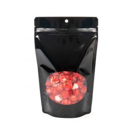 Stand Up Pouches Black 13x7,9x20,6cm With Hanghole (100 Pieces) [ZBGO3BH]