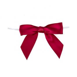 Bows Pre-tied 8,9 cm Wine Red (25 pieces) [BOWWR]
