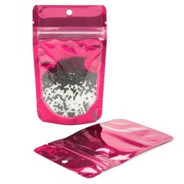 Stand Up Pouches Transparent/Fuchsia 7.9x5.1x13cm | 28 grams (100 pieces) [ZBGB1FS]