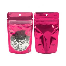 Stand up pouches metallized/transparent 8x5x13 cm (100 pieces)