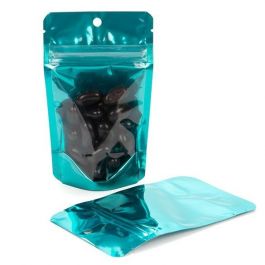 Stand Up Pouches Transparent/Teal 7.9x5.1x13cm | 28 grams (100 pieces) [ZBGB1TL]