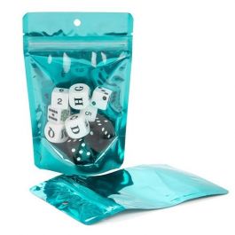 Stand Up Pouches Transparent/Teal 10.2x6x15.2cm | 57 grams (100 pieces) [ZBGB2TL]