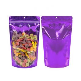 Stand up pouches metallized/transparent 17x9x28.5 cm (100 pieces)