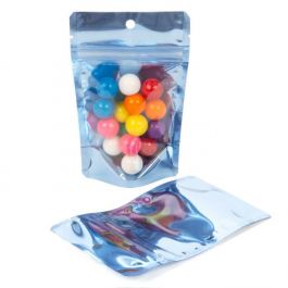 Stand Up Pouches Transparent/Blue 7.9x5.1x13cm | 28 grams (100 pieces) [ZBGB1BL]