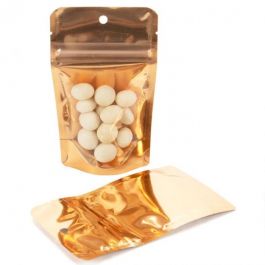 Stand Up Pouches Transparent/Orange 7.9x5.1x13cm | 28 grams (100 pieces) [ZBGB1PC]