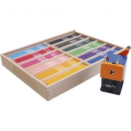 edu jumbo coloured pencils, assorted colours, lead 6,25 mm, 12x12 pc/ 1 pack [HOB-406144]
