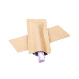 Kraft Single Use Child Resistant Bags 4 x 10 cm (100 Pieces) [CRB4K]