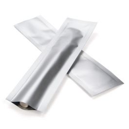 Plastic Bags Silver 3.8x15.2cm Tamper-proof Heat sealable (100 pieces) [CRB6S]