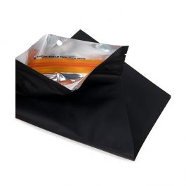 Grip Seal Bags w/ Child Resistant Zipper Matte Black 7.6x11.4 cm (100 pieces) [CRHZB3MB]