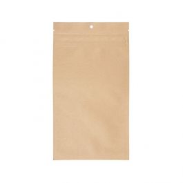 Grip Seal Bags w/ Child Resistant Zipper Kraft 12.7x20.8 cm (100 pieces) [CRHZB6K]