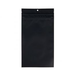 Grip Seal Bags w/ Child Resistant Zipper Matte Black 12.7x20.8 cm (100 pieces) [CRHZB6MB]