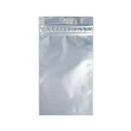 Grip Seal Bags w/ Child Resistant Zipper Matte Silver 12.7x20.8 cm (100 pieces) [CRHZB6MS]