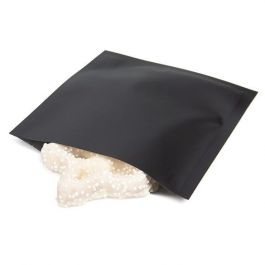 Plastic Bags Matt Black 8.9x9.5cm Tamper-proof Heat sealable (100 pieces) [CRB2B]