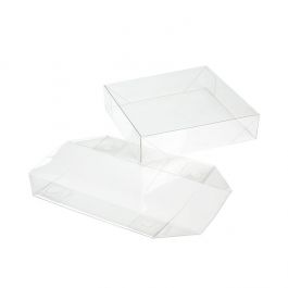 Top Collapsible Box Clear 10,6x2,5x11cm (25 Pieces) [BT99]