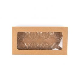 Kraft Artisan Candy Box Set, Round Insert 7x2.1x13.8 cm (25 pieces) [CNDYR273]