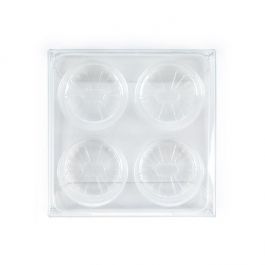 Clear Artisan Candy Box Set, Round Insert 7x2.1x6.8 cm (25 pieces) [CNDYR276]