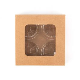 Kraft Artisan Candy Box Set, Round Insert 7x2.1x6.8 cm (25 pieces) [CNDYR277]