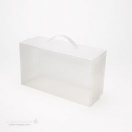 Plastic Gift Boxes for Gentlemen's shoes Frost 19.5x13x34cm with Handle (3 pieces) [SB2]
