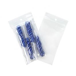Grip Seal Bags with Hang hole 7.5x12.5cm Crystal Clear PP 75 micron (100 pieces) [Z3R35]