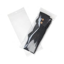 Grip Seal Bags with Hang hole 12.5x30.5cm Crystal Clear PP 100 micron (100 pieces) [Z4R512]