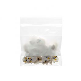 Grip Seal Bags with Write-on-Panel 7.5x7.5cm Crystal Clear PP 50 micron (100 pieces) [ZWC33]