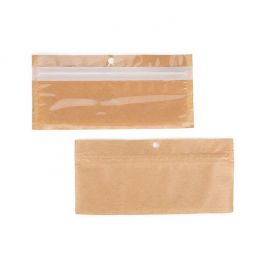 Eco-Friendly Grip Seal Bags Kraft 14x4.4 cm (100 pieces) [HZBBE8KC]