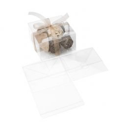 Plastic Gift Boxes 13.7x13.7x7.6cm Food Safe with Autolock Bottom (25 pieces) [PLB201]