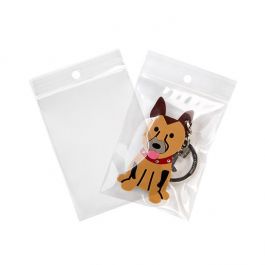 Grip Seal Bags with Hang hole 7x9.5cm Crystal Clear PP 75 micron (100 pieces) [Z3R23XL]