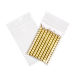 Grip Seal Bags with Hang and Vent-hole 5x7.5cm Crystal Clear PP 50 micron (100 pieces) [ZR23V]