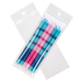 Grip Seal Bags with Hang hole 5x12.5cm Crystal Clear PP 50 micron (100 pieces) [ZR25]