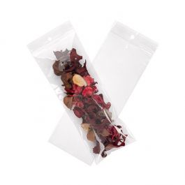 Grip Seal Bags with Hang and Vent-hole 7.5x20.5cm Crystal Clear PP 50 micron (100 pieces) [ZR38V]