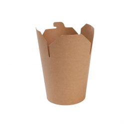 Asia-cardboard boxes 800 ml, brown, PLA-coated (500 pieces) [GB-DFC06850]